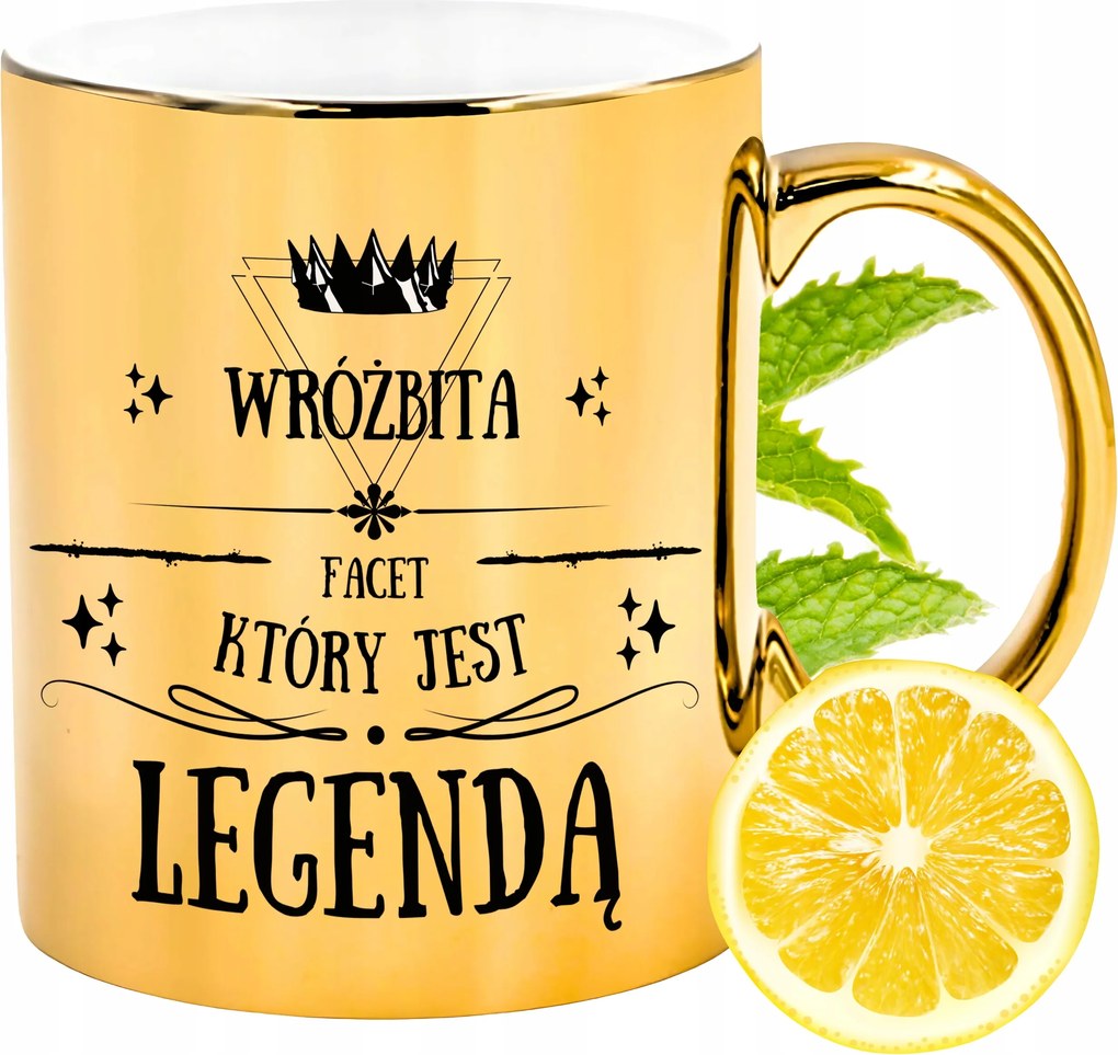 Arany csillogó bögre jósnőnek ajándék fényképes nyomtatással