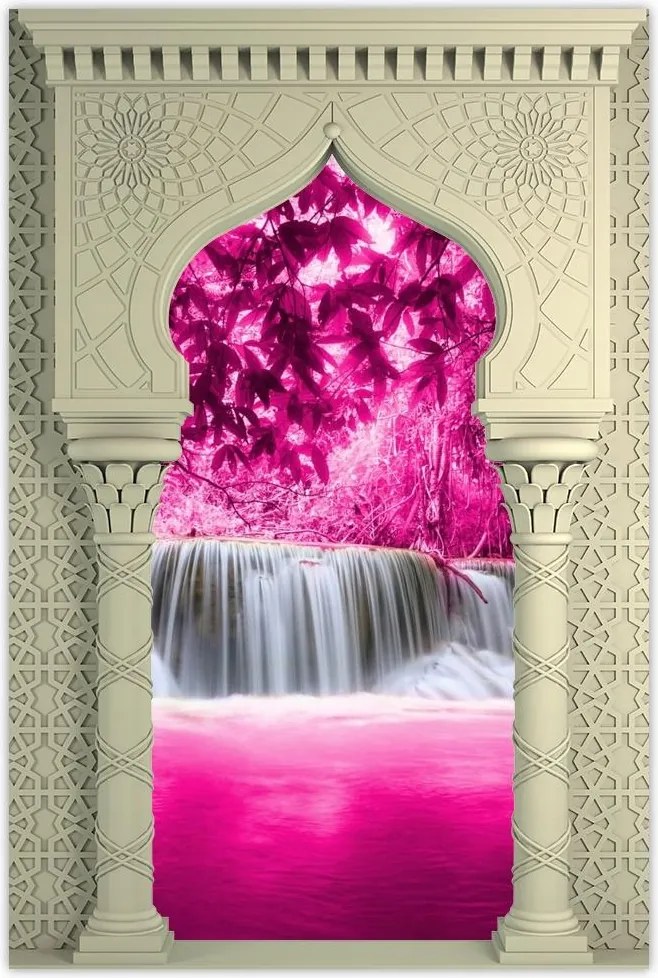 Poszterek 60x90 Rózsaszín vízesés