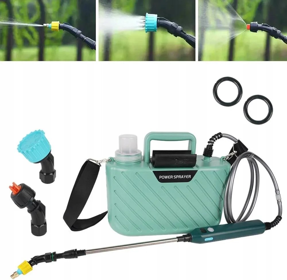 Háti permetező 5L Állítható fúvókával és teleszkópos lándzsával 2400mAh