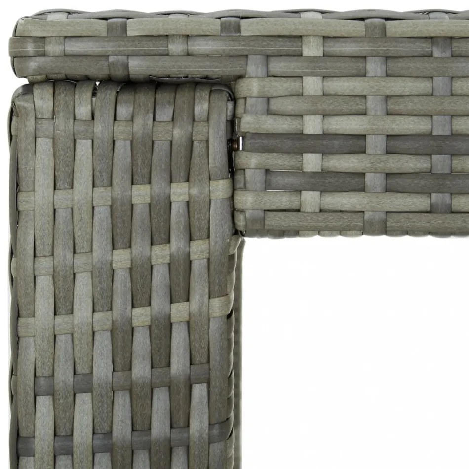 szürke polyrattan kerti bárasztal 100 x 60,5 x 110,5 cm
