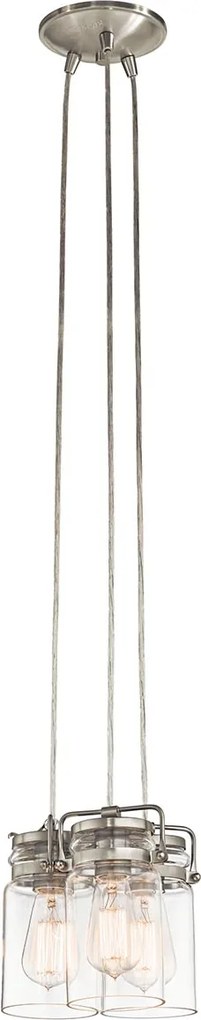 Kichler klasszikus modern vintage függeszték brinley nikkel elskl-brinley3-ni