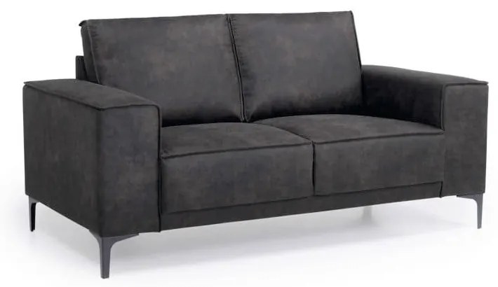 Antracitszürke bőrutánzat kanapé 164 cm Copenhagen – Scandic