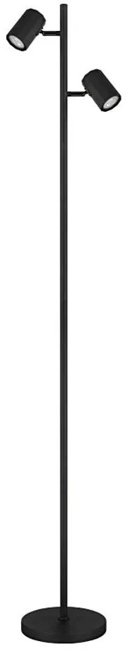 Globo 57918SB - Állólámpa JAMES 2xGU10/5W/230V fekete