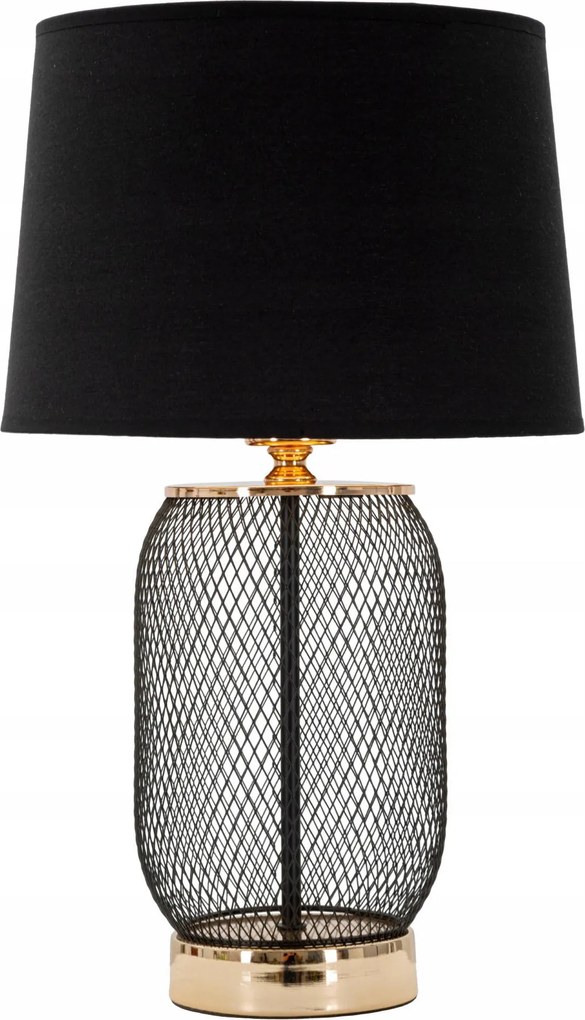 Asztali Lámpa Fém Áttört fekete lámpabúra arany kiegészítők a Nappaliba