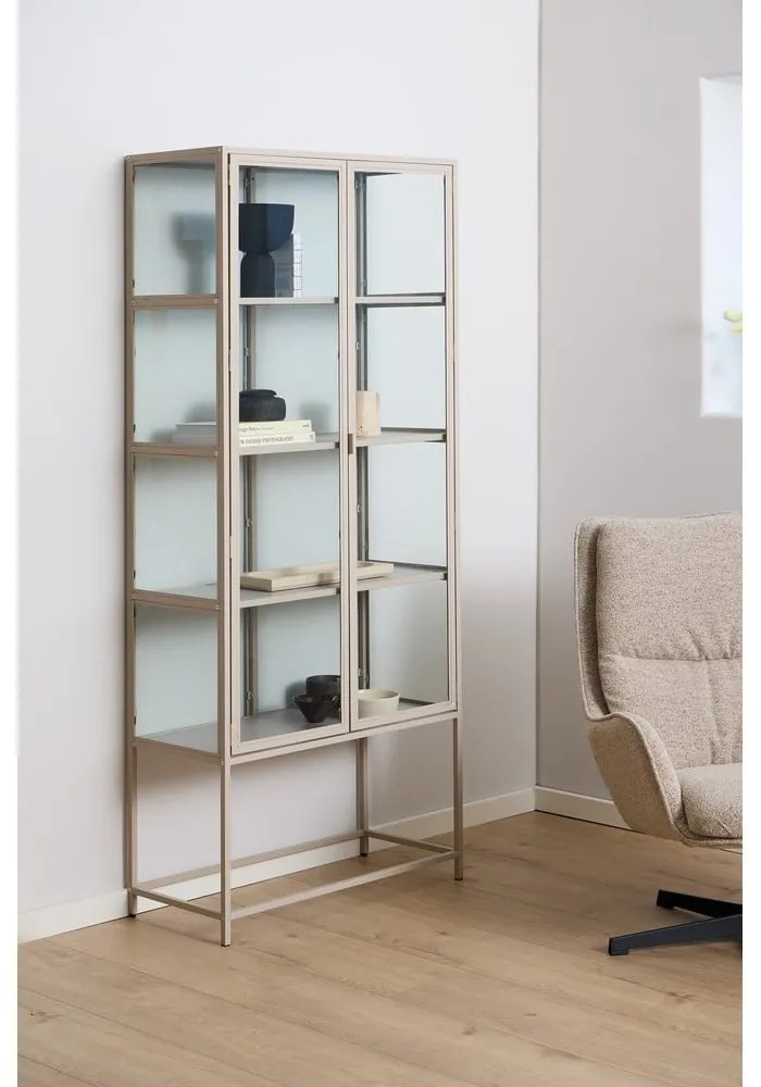 Szürke tálalószekrény 77x186x35 cm Seaford – Actona