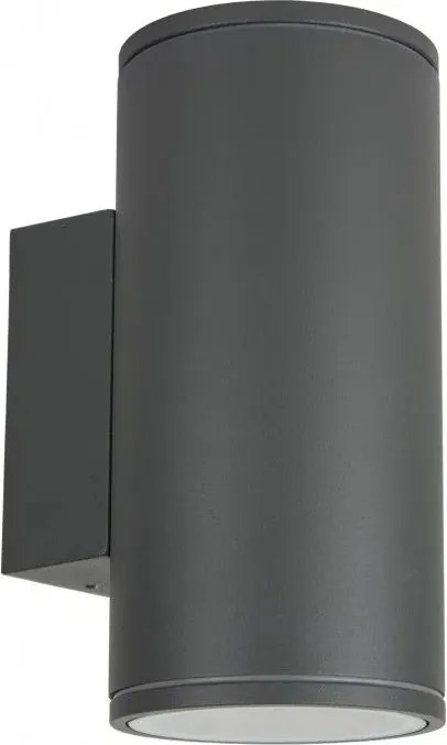 Kültéri kerti fali lámpa sötétszürke felső alsó cső 19 cm Su-ma