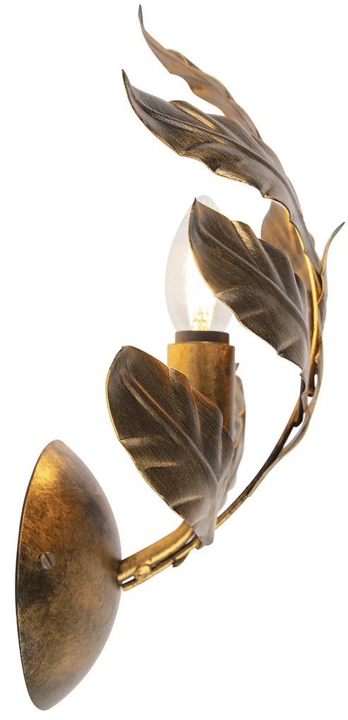 Vintage fali lámpa antik arany - Linden