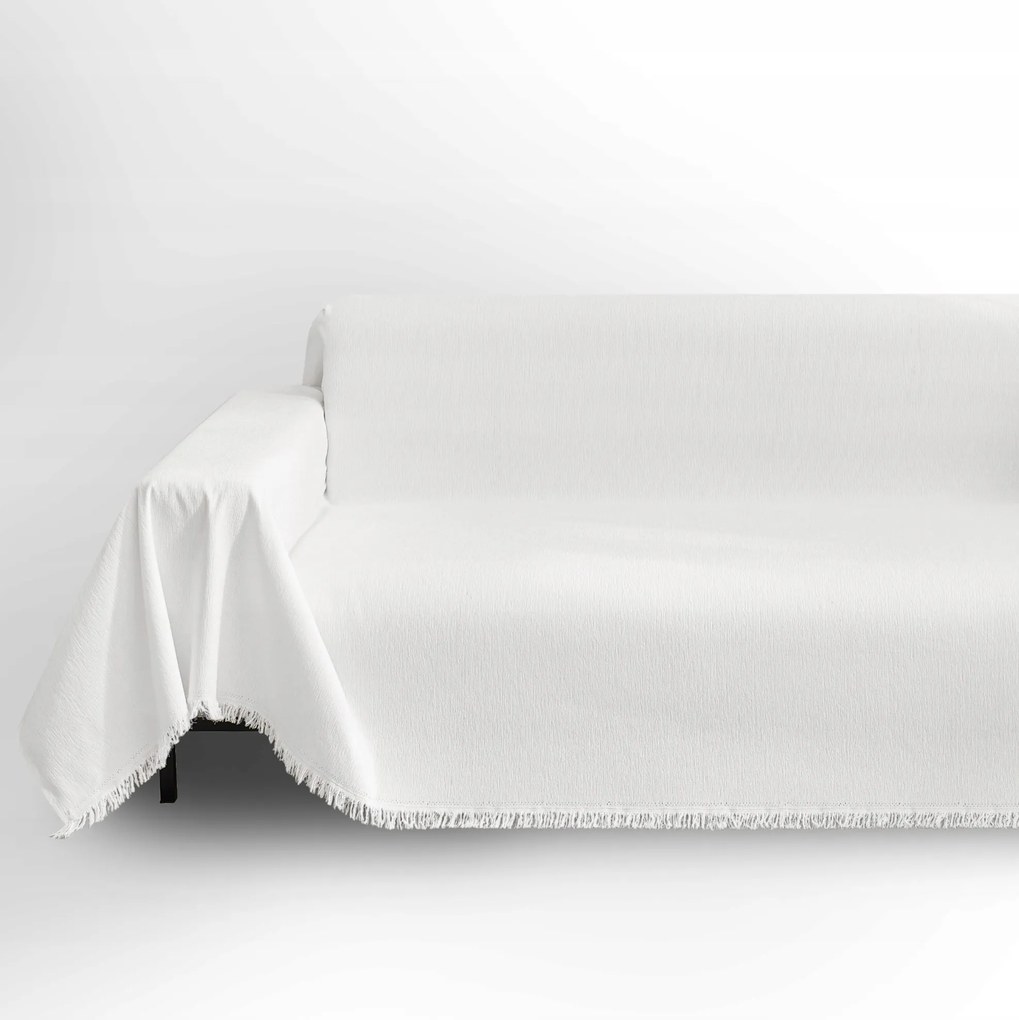 Filumi Kanapé huzat sarok ágytakaró zsenília Fehér 180x230