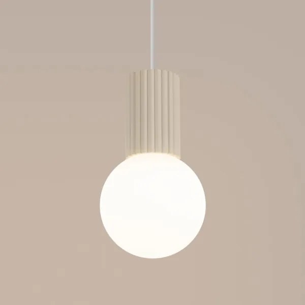 Sollux SL.1719 - Csillár zsinóron HALO 1xG9/8W/230V átm. 12 cm krémes