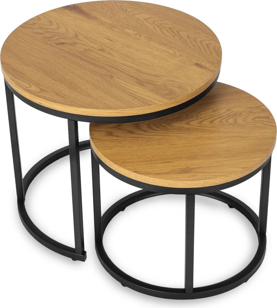 Dohányzóasztal szett arany tölgy színben DELIA