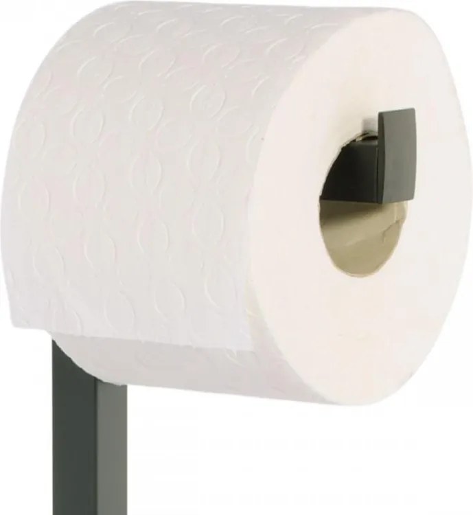 Erga Pap, WC-papír tartó WC kefével és adagolóval, fekete-barna, ERG-YKA-P.PAP-WC-BLK