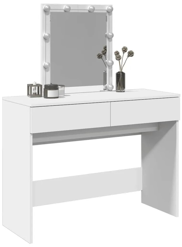 fehér fésülködőasztal LED-del 100 x 40 x 130 cm