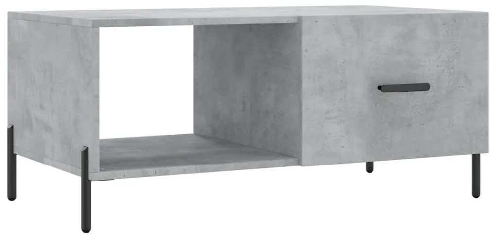 Betonszürke szerelt fa dohányzóasztal 90 x 50 x 40 cm
