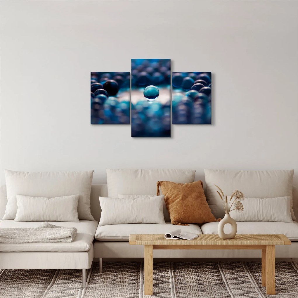 Vászonkép - Kék golyók (90x60 cm)