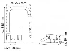Eisl NI182-0335T - FLEXO mosogató csaptelep, fényes króm