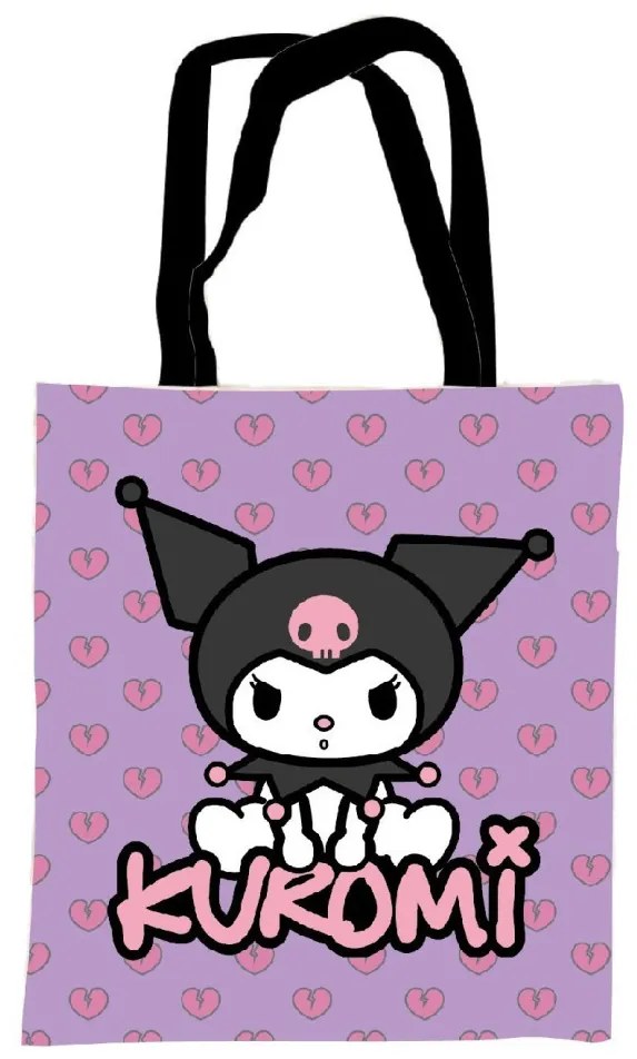Hello Kitty Kuromi vászontáska, bevásárlótáska 44 cm