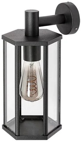 RÁBALUX 7238 DUBROVNIK Klasszikus Kültéri Fali Lámpa Matt Fekete E27 IP44