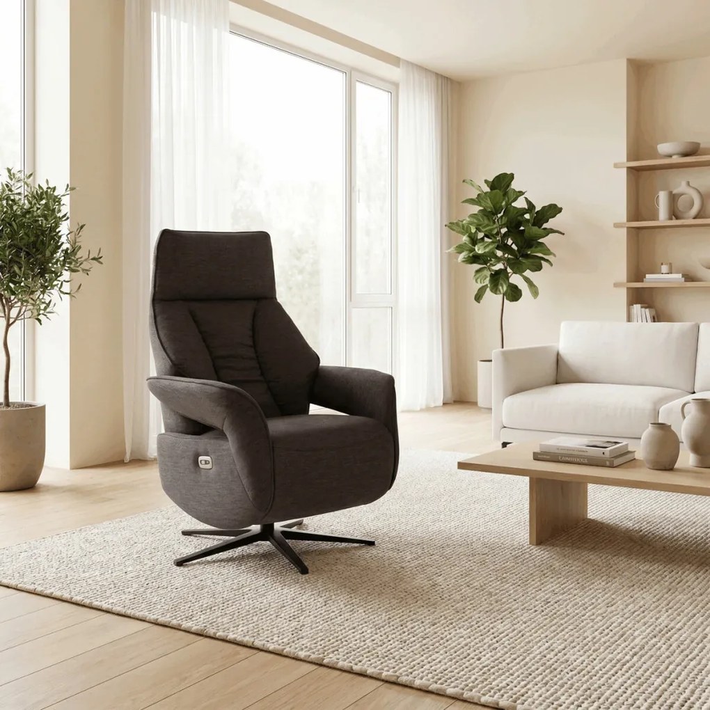 Elektromos relax fotel barna szövet TV-B3973 BR2