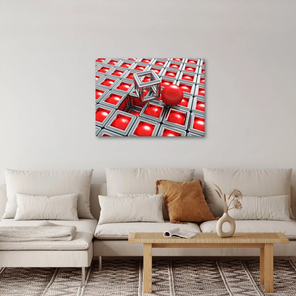 Kép - 3D fémes absztrakció (70x50 cm)