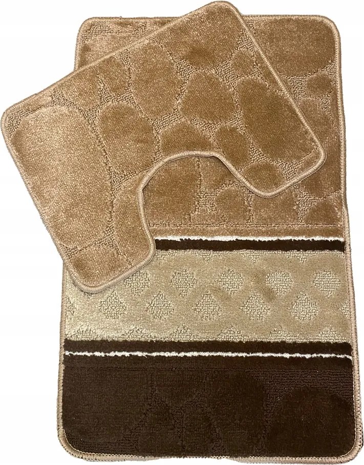 2 db-os puha csúszásgátló fürdőszobaszőnyeg szett 50x80 50x40 cm