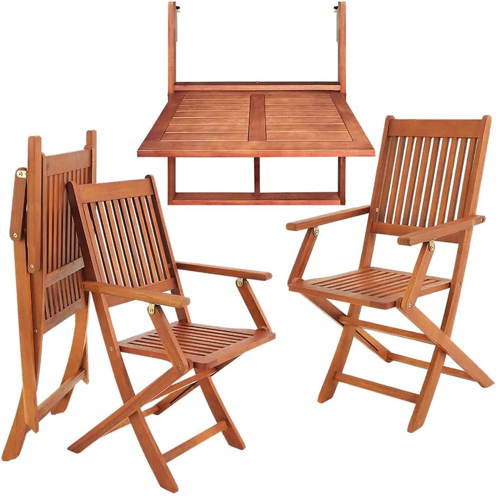 Deuba Fa balkonbútor garnitúra - akác