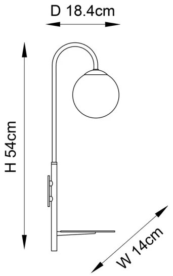 Endon 92726 - Falilámpa HALO 1xG9/3W/230V fekete/fehér