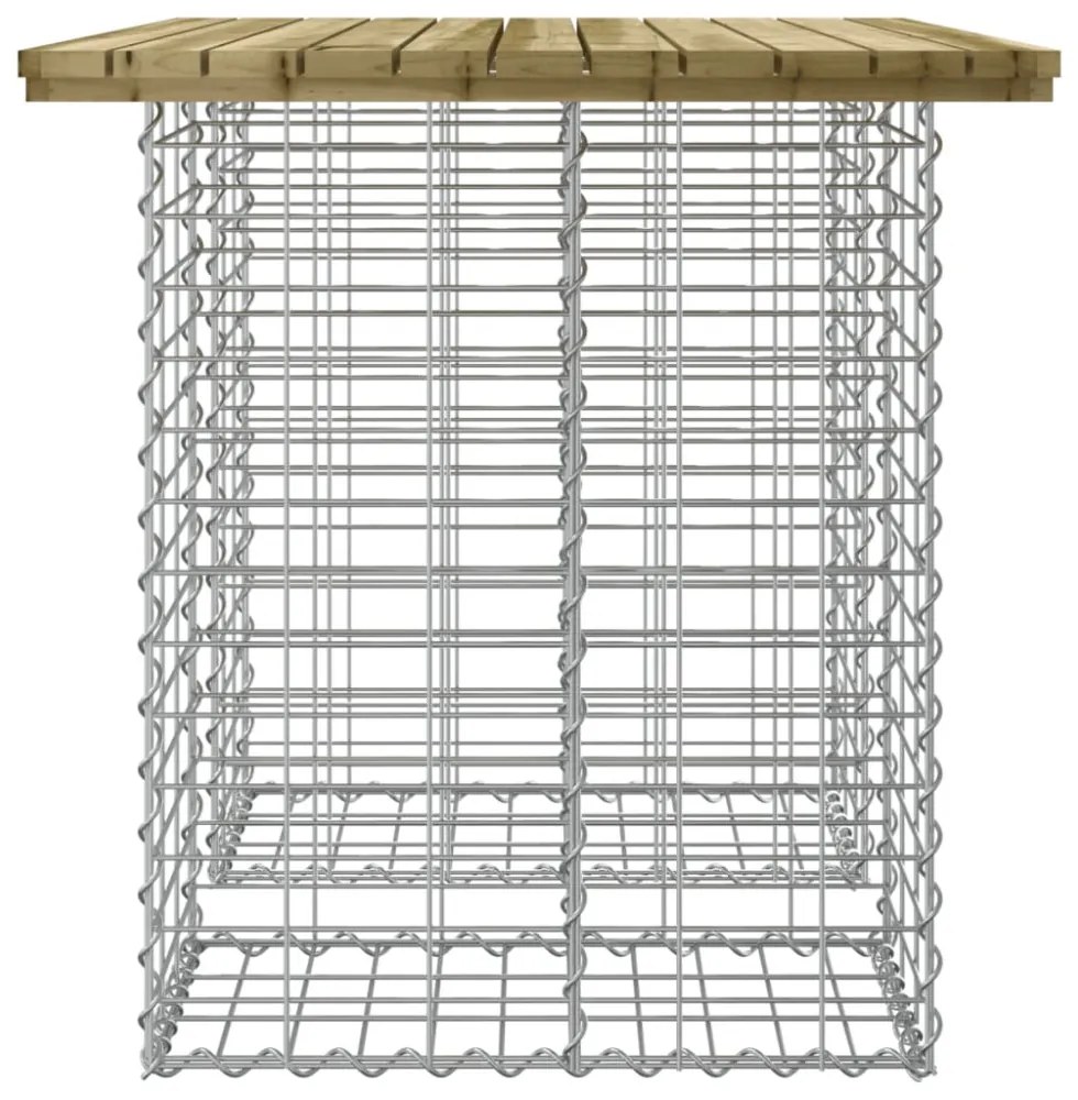 impregnált fenyőfa gabion kerti pad 100 x 70 x 72 cm