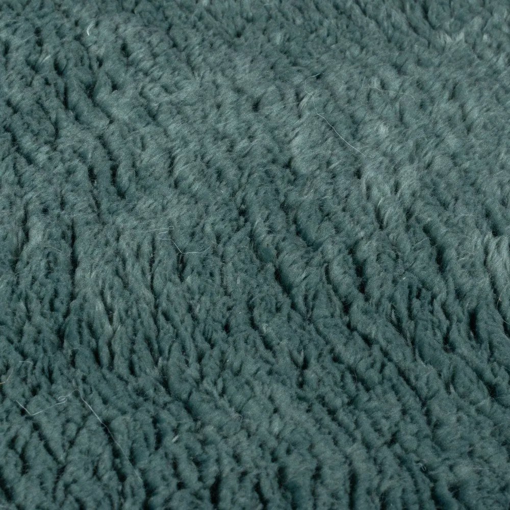 Petróleumkék szintetikus szőrme szőnyeg 200x290 cm Faroe Wool Look Fur – Flair Rugs
