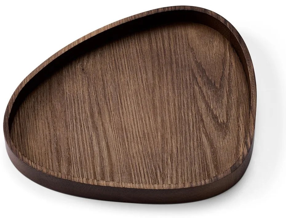 Barna dekoratív fa tárolódoboz 26x23x3 cm Curve L – LIND DNA