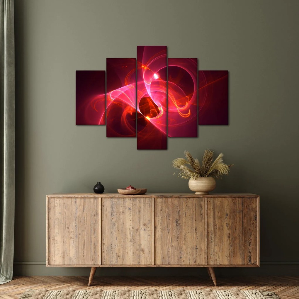Modern rózsaszín absztrakció képe (150x105 cm)
