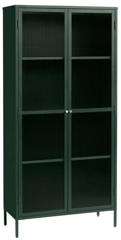 Sötétzöld fém tálalószekrény 90x190 cm Bronco – Unique Furniture