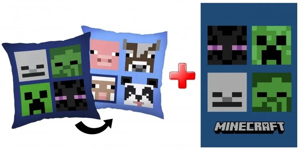Minecraft párna és takaró szett