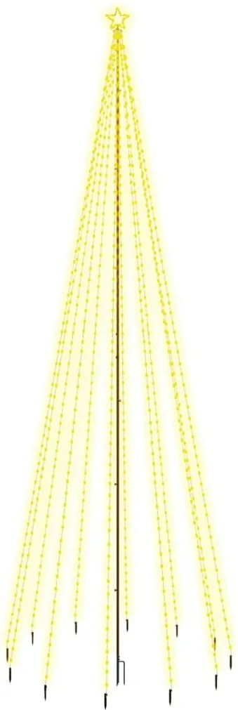 vidaXL karácsonyfa cövekkel 732 meleg fehér LED-del 500 cm