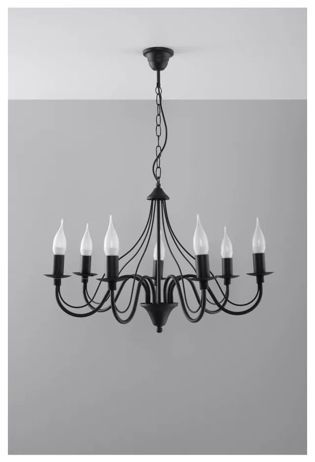 Fiorano 7 fekete függőlámpa - Sollux