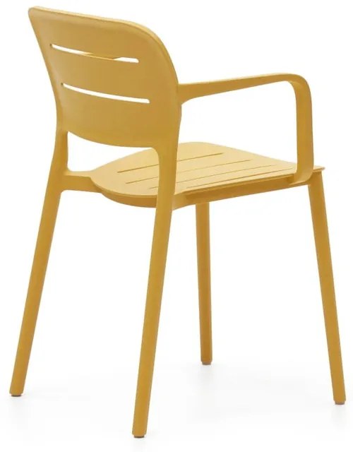 Sárga műanyag kerti szék Morella – Kave Home