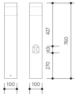 Kültéri érzékelős lámpa GARD 1xE14/60W IP44, aljzattal