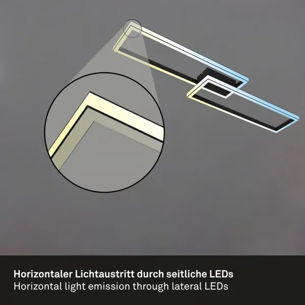 Briloner 3761015 - Dimmelhető mennyezeti LED lámpatest LED/45W/230V 2700-6500K + távirányító fekete