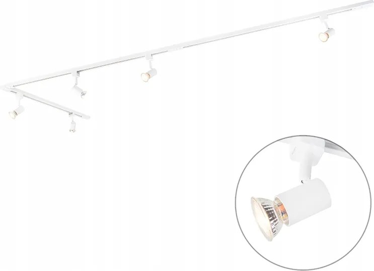 Mennyezeti spotlámpa szögletes Qazqa fehér