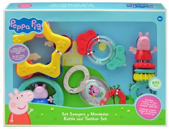 Peppa malac Fun baba csörgő és rágóka szett 5 db-os
