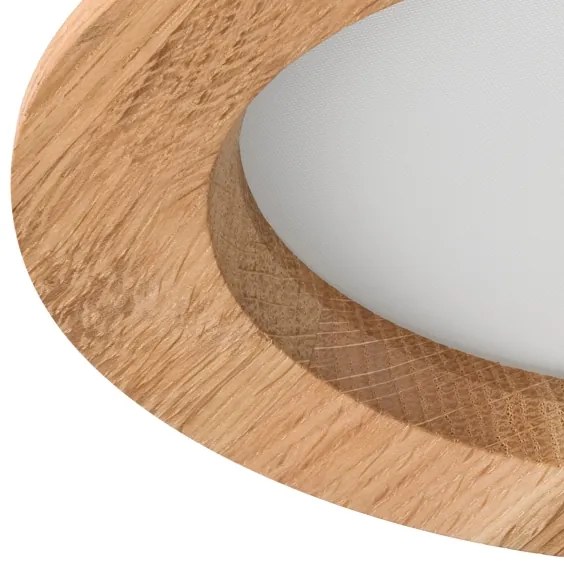 LED Beépíthető lámpa WOODY SPOT LED/12,5W/230V 3000K tölgy ø 16 cm