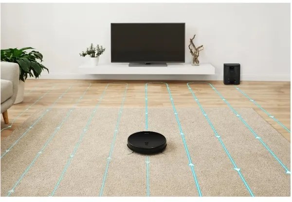 Sencor – 2 az 1-ben robotporszívó mop funkcióval, 16 W / 2600 mAh, Wi‑Fi, fekete + távirányító