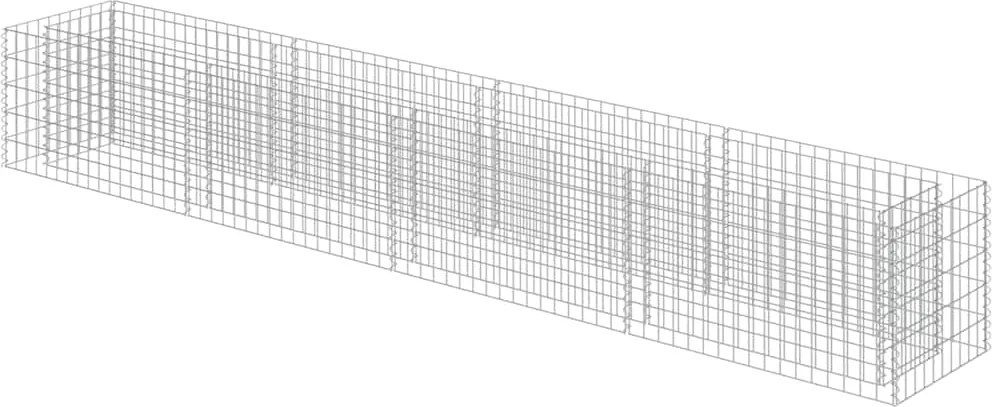 vidaXL horganyzott acél gabion magaságyás 360 x 50 x 50 cm