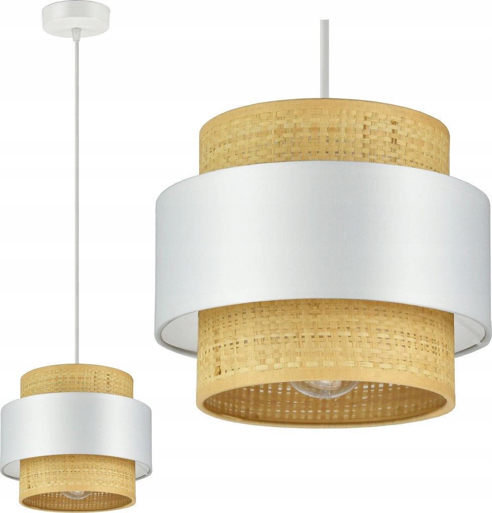 Mennyezeti lámpa Csillár Fehér Rattan EZ1 Kleo Led