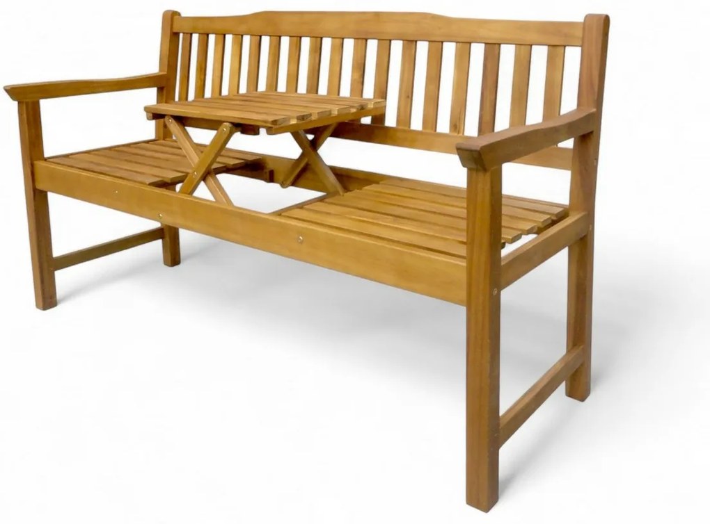 Fa pad asztallal Eva, 150 x 60 x 88 cm