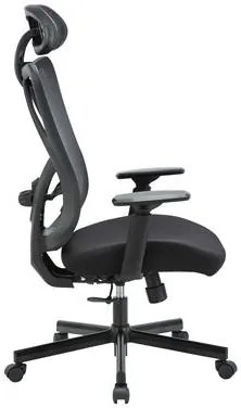 Irodai forgószék, szövetborítás, állítható dőlésszögű fejtámla, Cope HU, fekete (BBSZV419)