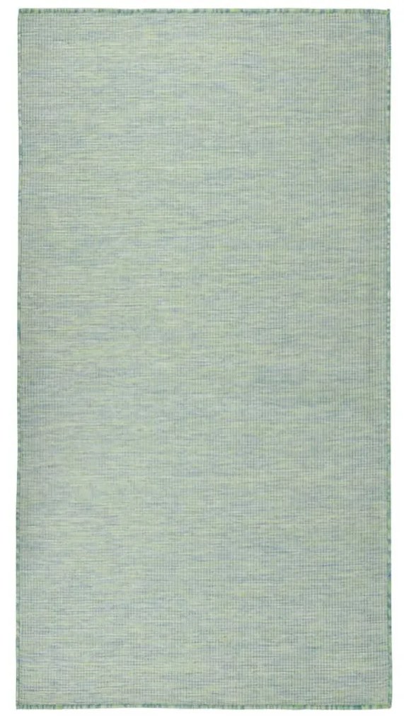 türkizkék lapos szövésű kültéri szőnyeg 140 x 200 cm