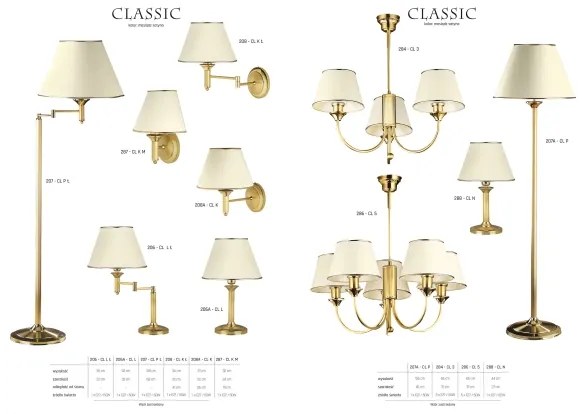 Jupiter 207A - CL P - állólámpa CLASSIC 1xE27/60W/230V