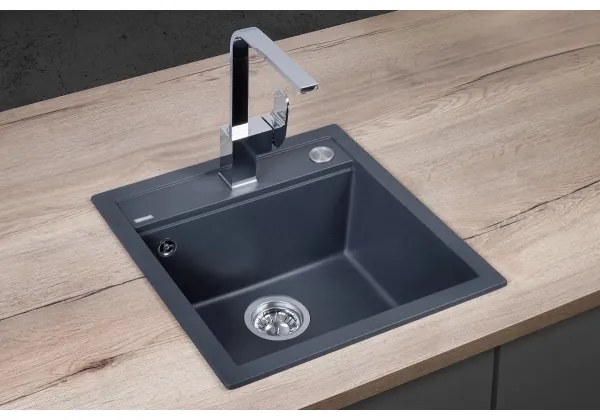 Concept DG00C50DG - CUBIS konyhai mosogató 49 x 51 cm, gránit, sötétszürke