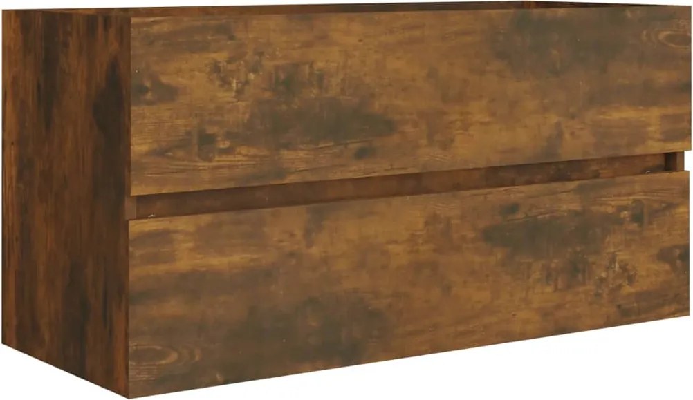 vidaXL füstös tölgy színű szerelt fa mosdószekrény 90 x 38,5 x 45 cm