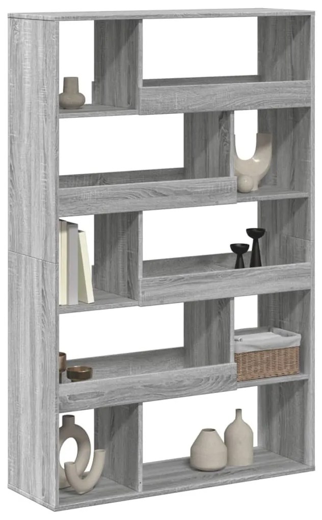 szürke sonoma színű szerelt fa térelválasztó 100x33x156,5 cm